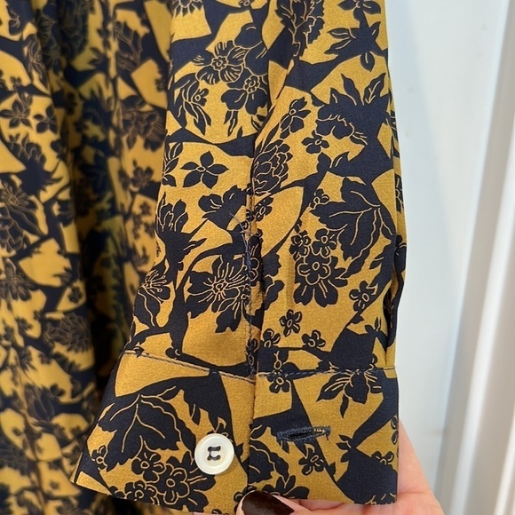 NWT Zanetti 1965 Italy Liberty of London Ruffle Tiered Boho Dress Size S Navy - Picture 9 of 15